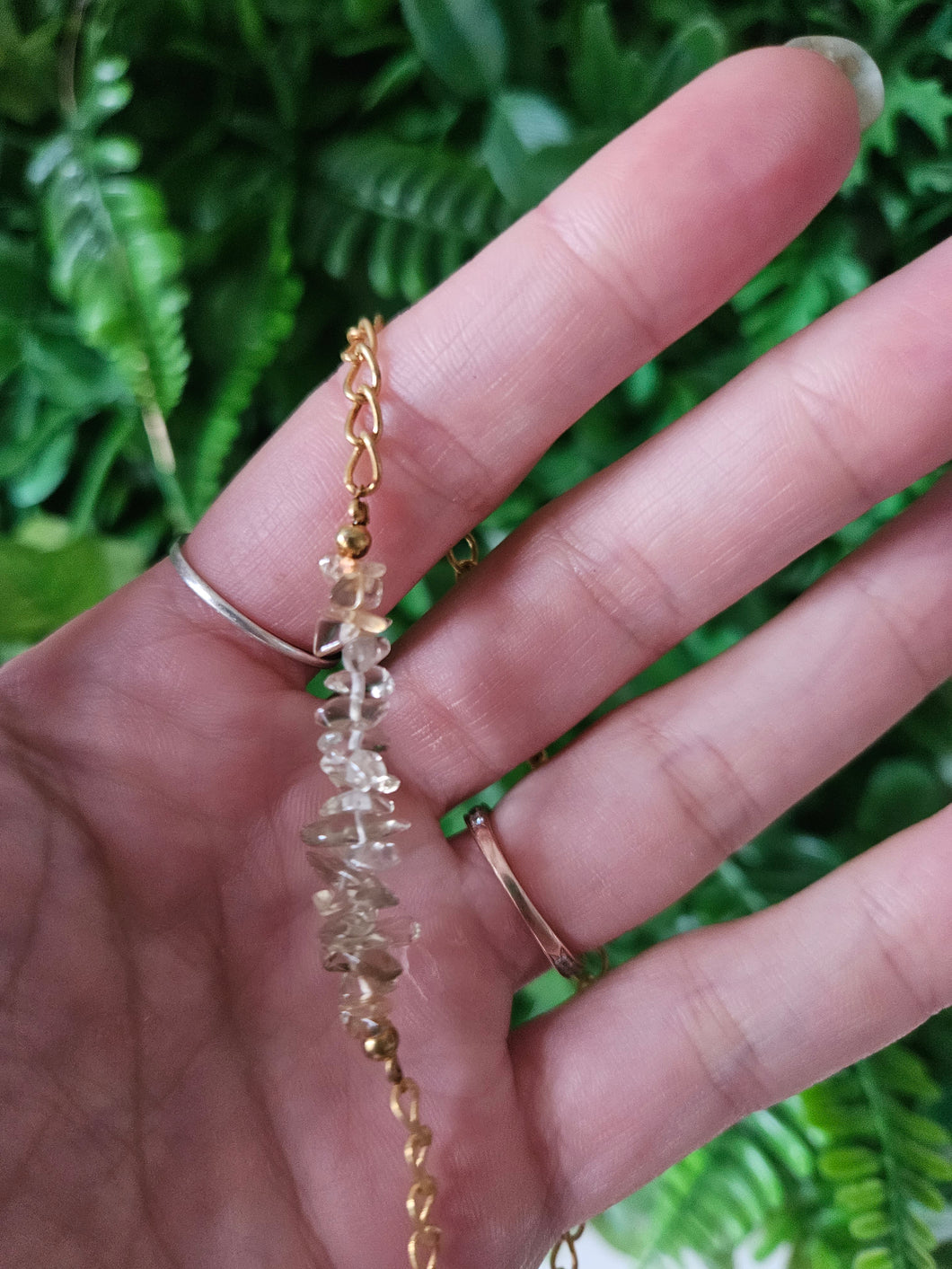 Clear quartz anklet/bracelet