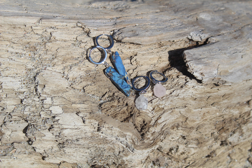 Sea sediment Blue earrings